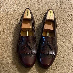 Salvatore Ferragamo Men's Dark Red Tassel Loafers